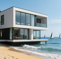 Casa Prefabricada de Lujo de 2 Pisos con Estructura de Acero, Construcción Rápida, Sala de Estar Modular, Villa, Edificio de Oficinas con Alto Aislamiento, Gimnasio
