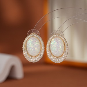 Boucles d'oreilles ZX Fashion Elegance Personality Geometry Ellipse Naiad, accessoires de mode tendance, bijoux pour femmes, cadeau, vente en gros - Product Image 5