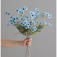 Bunga Buatan Bunga Liar Bunga Simulasi Palsu Chimonanthus Pentagonal Wild Hydrangea untuk Dekorasi Rumah Pesta Pernikahan
