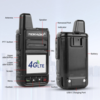 Radio POC TID TD-G15 CAT1 4G, communication longue portée, radio portable de haute qualité, double emplacement pour carte SIM, talkie-walkie