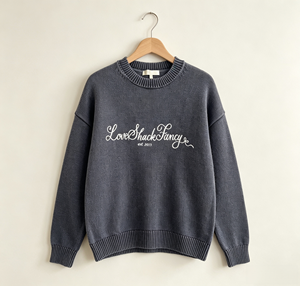 เสื้อสเวตเชิ้ตผู้ชายสีเทาทรงโอเวอร์ไซส์ คอกลม แขนยาว ปักโลโก้ สวมใส่สบายๆ ในฤดูหนาว - Product Image 4