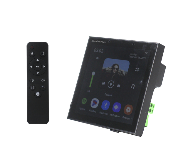4-Inch Touch Screen Tuya Zigbee Gateway Android 11 Based Home Wall Amplifier 2*25W Bluetooth USB/TF RS485 Protocol Equipped
