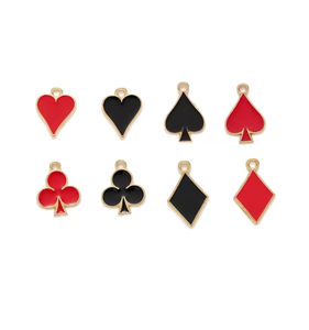 Accessoires de bricolage pour cartes à jouer personnalisées et créatives, motif goutte d'huile, motifs Cœur/Pique/Diamant/Pique, pour la fabrication de boucles d'oreilles, porte-clés, bijoux et créations artisanales - Product Image 2