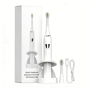 <span class=keywords><strong>Brosse</strong></span> à dents électrique sonique pour enfants, 2 têtes de <span class=keywords><strong>brosse</strong></span>, batterie au Lithium 650mAh, charge sans fil, étanche IPX7, 40200VPM, 3 Modes - Product Image 1