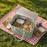 Sac isotherme non tissé pour livraison de repas, sac à gâteau pour anniversaire, sac de transport réutilisable pour plats à emporter, vente en gros