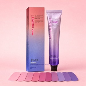 Commercio all'ingrosso singolo Micro-Tide rosa tinture per capelli colletto da esposizione salone di barbiere offre colori di capelli rosa cipria - Product Image 2