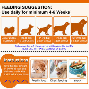 Oimmal hipdog köpek Pet kalça eklem sağlık ördek lezzet takviyeleri Chews <span class=keywords><strong>Chondroitin</strong></span> 150ps Pet sağlık takviyesi - Product Image 2