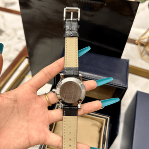 Relojes de Cuarzo Decorativos con Esfera Redonda, Marcadores de Números Romanos y Correa de Cuero, Relojes de Pulsera Casuales y de Vestir Chopards - Product Image 3