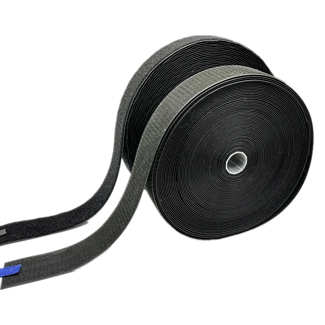 Лидер продаж, высококлейкий мягкий черный Крепежный ремень для шитья, Индивидуальный размер, Микс нейлоновых аксессуаров, лента с крючком и петлей