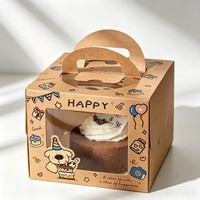 Confezione Regalo per le Feste, Scatola per Dolci e Pasticceria, Scatola per Torta di Compleanno con Finestra Trasparente in PET, Manico Portatile, Stampa Logo Personalizzata