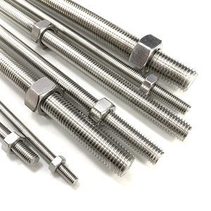 Đánh bóng đồng bằng 500mm M22 hoàn toàn ren que thép không gỉ Stud với đầu phẳng Hex Nut UNF chủ đề GB DIN tiêu chuẩn 6.8 cấp - Product Image 2