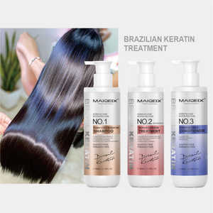 Nhà sản xuất cung cấp liệu trình làm thẳng tóc keratin Brazil, dầu gội và dầu xả keratin, làm thẳng tóc không chứa <span class=keywords><strong>formaldehyde</strong></span> - Product Image 1