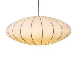 Factory Price Ocoon Yellow/white Silk Pendant Light New Design Living Room Home Decorative Classic Pendant Light