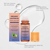 Huile de Ricin Soin Roll-On Pressée à Froid Sans Hexane Douce Nourrissante Hydratation Profonde Portable Hydratant Quotidien pour Massage Cutané
