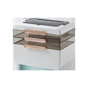 Grande boîte à médicaments pour la maison, boîte de rangement en plastique multi-compartiments, organisateur de pilules d'urgence portable pour usage domestique - Product Image 2