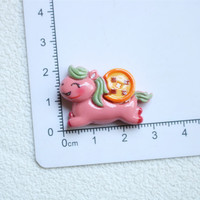 Breloques en résine de cheval, dessins animés, animaux, décoration DIY pour coque de téléphone, chaussures