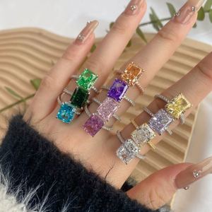 Meilleur Choix : Bague de Mariage et Fiançailles en Argent S925 avec Diamants et Zirconiums 8A pour Femme – Bijou de Mode Raffiné - Product Image 5