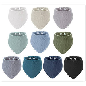 مريلة أطفال حديثي الولادة سهلة التنظيف وقابلة للغسل، منشفة لعاب ناعمة، قماش تجشؤ للرضع مع زرين للأكل - Product Image 2