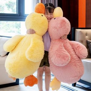 Lindo gran pato <span class=keywords><strong>amarillo</strong></span> almohada de felpa edredón esponjoso con relleno de algodón PP para el regalo de cumpleaños de las niñas - Product Image 1