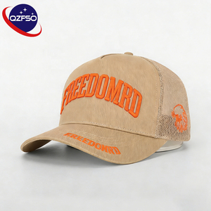 Casquette de baseball camouflage à 6 panneaux QZFSO, personnalisée, de haute qualité, avec logo imprimé, broderie, maille, style hip-hop, pour hommes - Product Image 1