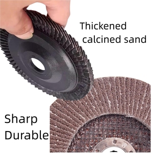 Disco abrasivo de mil cuchillas de 72 páginas, rueda de tela de <span class=keywords><strong>esmeril</strong></span> plana gruesa de 100MM <span class=keywords><strong>para</strong></span> máquina de pulir, hoja de pulido <span class=keywords><strong>para</strong></span> moler - Product Image 3