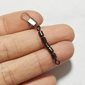 ALPHA Émerillons de pêche en acier inoxydable à 6 billes avec mousqueton pour la pêche à la <span class=keywords><strong>carpe</strong></span>, matériel de montage terminal - Product Image 3