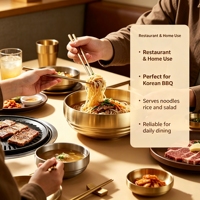 Bol de service pour salade en acier inoxydable de qualité alimentaire, grande capacité, finition brossée, écologique, passe au lave-vaisselle, style coréen