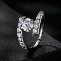 Youchuang must-have bijoux fins bling design anneau délicat doigt 925 promesse de mariage en argent sterling 1ct moissanite femmes anneaux