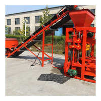 Machine à briques semi-automatique QT4-26 pour béton avec moteur, production de briques creuses et de pavés, usage industriel, économie d'énergie