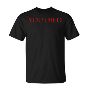 Camiseta de Juego de Rol con Mensaje 'You Died', Categoría Promocional - Product Image 3