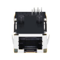 Onglet L829-1D1T-91 le connecteur de la base-t RJ45 Jack du profil bas 11.3mm 10/100 avec LED jaune/verte