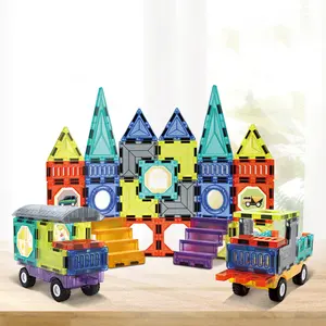 Top 10 beliebte Produkte STEM Montessori-Spielzeug bunt vielseitig Burg intelligent magnetisches Baustein-Set für Kinder