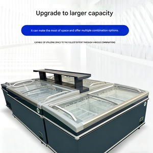 Congélateur horizontal grande capacité pour supermarché, vitrine combinée sans givre pour glaces et raviolis - Product Image 3