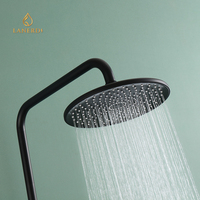 Ensemble de robinets de colonne de salle de bain de luxe, effet pluie, noir, robinet de douche, système de mélangeur, fabricant ducha douche