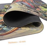 Tapis de jeu Yugioh personnalisé 14x24 pouces en néoprène souple avec dos en caoutchouc, motif dessin animé, chauffant, résistant à l'eau et antidérapant, imprimé par sublimation