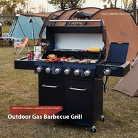Barbecue coréen de style premium en acier inoxydable au propane avec finition thermolaquée pour usage extérieur