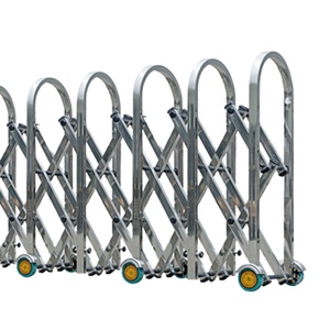 Barrière de contrôle des foules amovible en acier inoxydable, vendue directement d'usine, avec ouverture coulissante, pour usage scolaire - Product Image 1