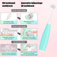 Brosse à dents électrique en silicone en forme de U YBK pour enfants (3-12 ans) Tête de brosse enveloppante 3 faces Douce Rechargeable IPX7
