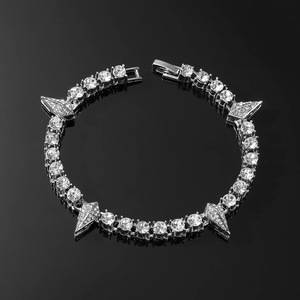 2026 New Hiphop Exaggerated Style Cuban Chain Water Drop Bracelet Gold Silver Plated Unisex's Alloy Bracelets Trendy Jewelry - Product Image 1