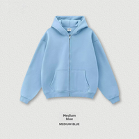 Ensemble sweat à capuche zippé et pantalon décontracté pour homme, couleur unie, tendance automne, 345G, col à capuche, grande taille, hiver