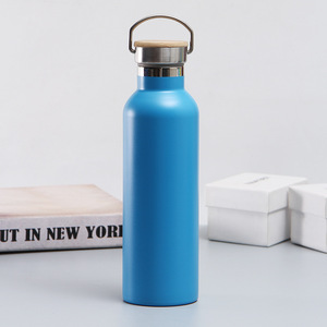Double Wall Stainless Steel Vacuum Insulated Water <b>Bottle</b> Wide Mouth Sports <b>Flask</b> with Portable Handle Metal Cap for Gym - Product Image 5