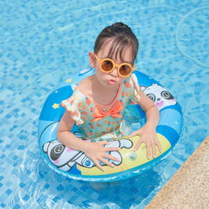 Xiaolu Cartoon Kids Swimming Ring Blue Panda Design <b>Inflatable</b> <b>Pool</b> <b>Float</b> For Children Toddler Use PVC Material - Product Image 3