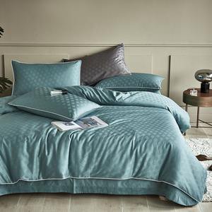 Ensemble de couette personnalisé en gros, 100 % coton, 300 fils, style européen et américain, couleur unie, résistant à l'eau - Product Image 5