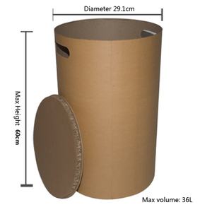 Barril de Papel Kraft Marrón de 36L Puede Reemplazar el Barril de Acero de Boca Recta - Product Image 2