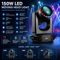 Projecteur LED mobile MOKE 150W, DMX512 14CH, 18 prismes, 7 gobos, éclairage de scène pour fêtes et clubs