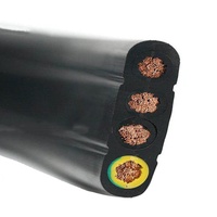 Câble en caoutchouc/PVC pour pompe à eau, 3 conducteurs, 4 1 1,5 2,5 4 6 mm, câbles plats submersibles, câbles électriques