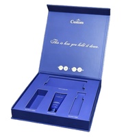Boîte cadeau magnétique de luxe avec logo personnalisé et insert en carton floqué pour kit de coiffure, emballage cosmétique