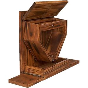 Nuevo comedero de madera para ardillas, para exteriores, para jardín, dispensador de comida para mascotas colgante, almacenamiento de alimento para mascotas en el jardín - Product Image 5