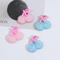 Paillettes Résine Charmes Paillettes Fleur Cerise Arc Cerise Raisin Pomme Diy Décoration pour coque de téléphone