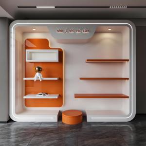 Chất lượng cao mịn bề mặt bằng gỗ không thấm nước tùy chỉnh hiển thị trường hợp dễ dàng lắp ráp giới thiệu cho các sự kiện quảng cáo - Product Image 2